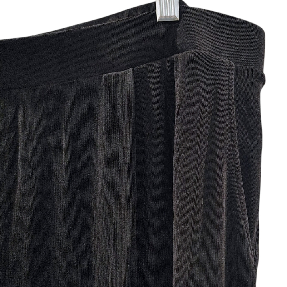Chico's Travelers Black Wide Leg Pocket Stretch Pants Women's Plus Size 4 (XXL) - Picture 8 of 11